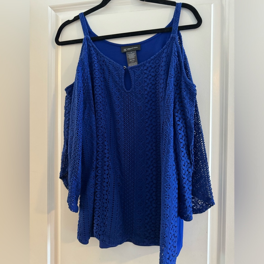Plus Size 1X royal blue top